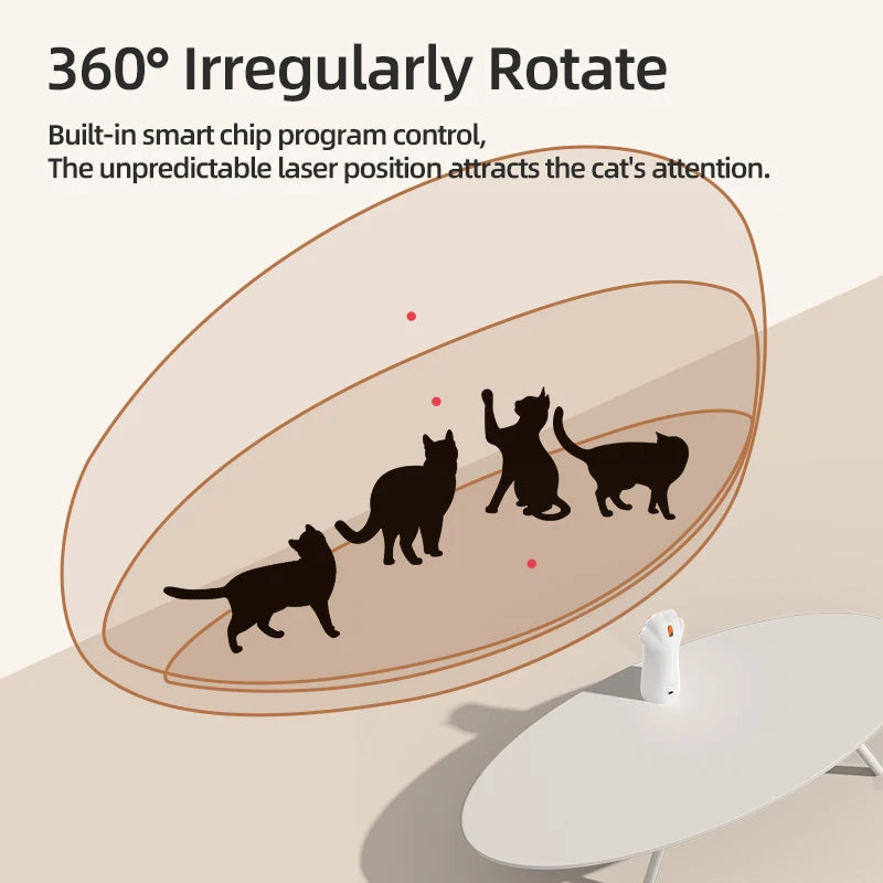 Automatic Cat Laser Toys Smart Interactive Teasing Pets LED Laser Indoor Toy Handheld Cat Toy Accessories for Dogs Kitten